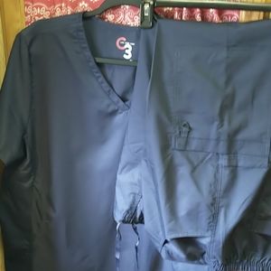 C3 Navy Scrub Set Size XL